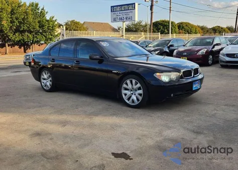 2003 BMW 745 I z USA, uszkodzony, nr VIN WBAGL63483DP66351